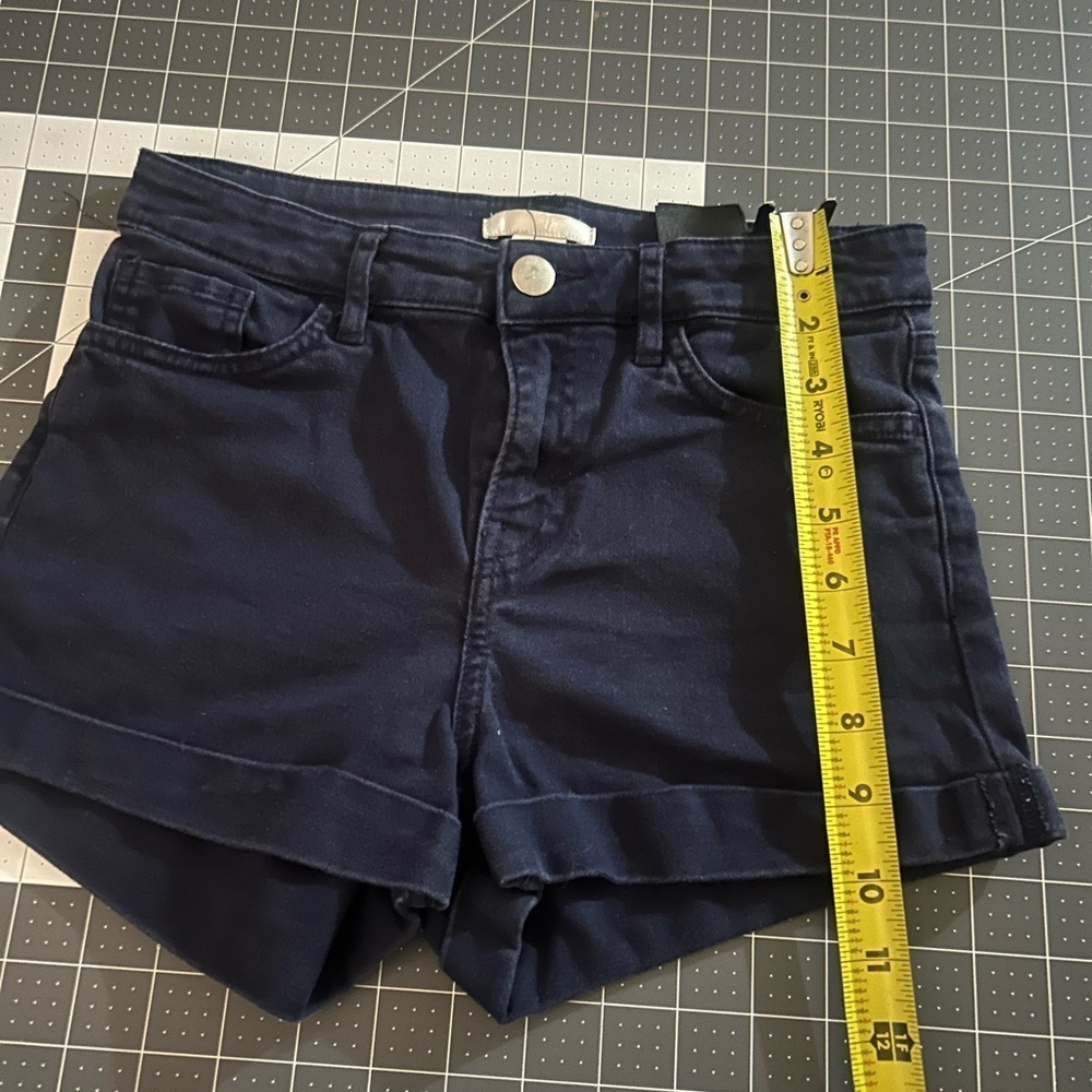 H&M Blue Jean Shorts High-Waisted Denim - Picture 2 of 4